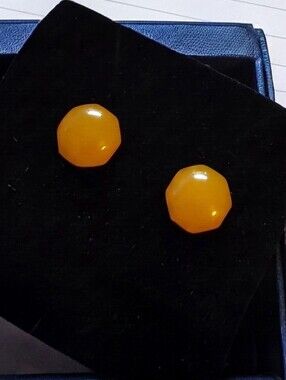 Bakelite Octagon Stud Earrings